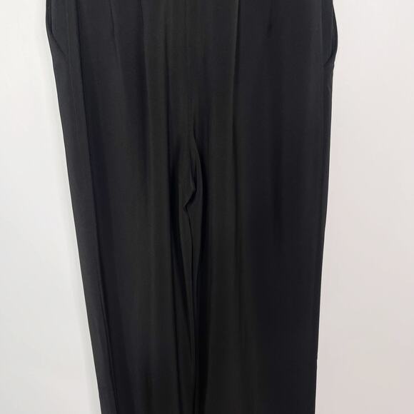 Express Size 2 Black Wide Leg Strapless Jumpsuit Cocktail Pockets Zip Back - Picture 8 of 10